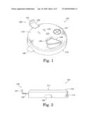 Drinking container lid apparatus with manually actuated valve diagram and image