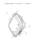 TAMPER EVIDENT CONTAINER WITH FRANGIBLE HINGE diagram and image