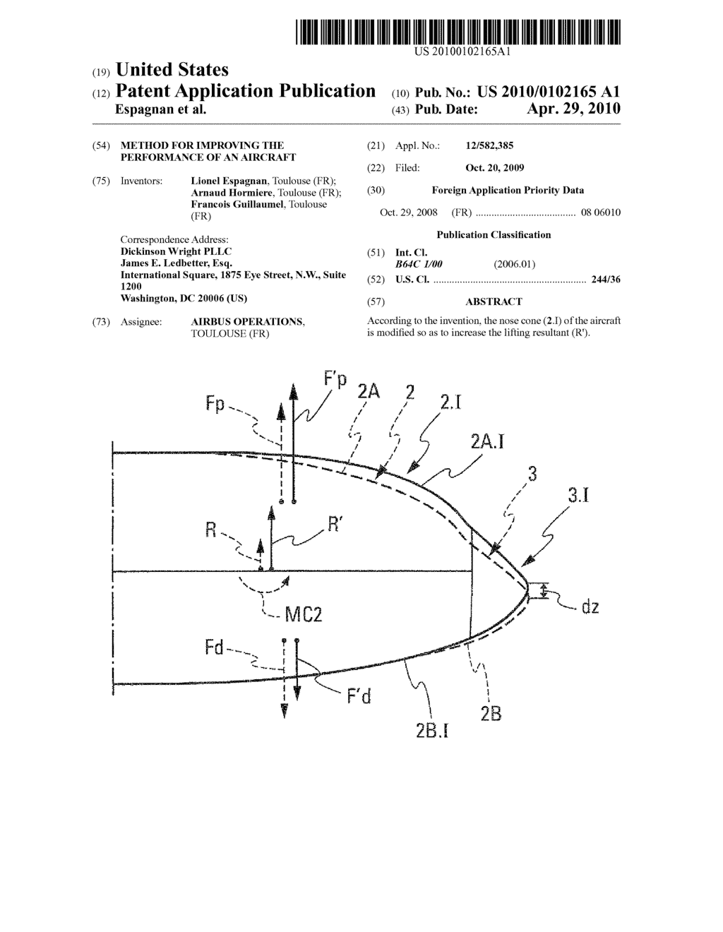 Method for Improving the Performance of an Aircraft - diagram, schematic, and image 01