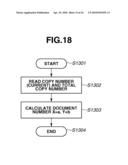 IMAGE PROCESSING APPARATUS, DOCUMENT NUMBER ADDING METHOD, AND STORAGE MEDIUM diagram and image