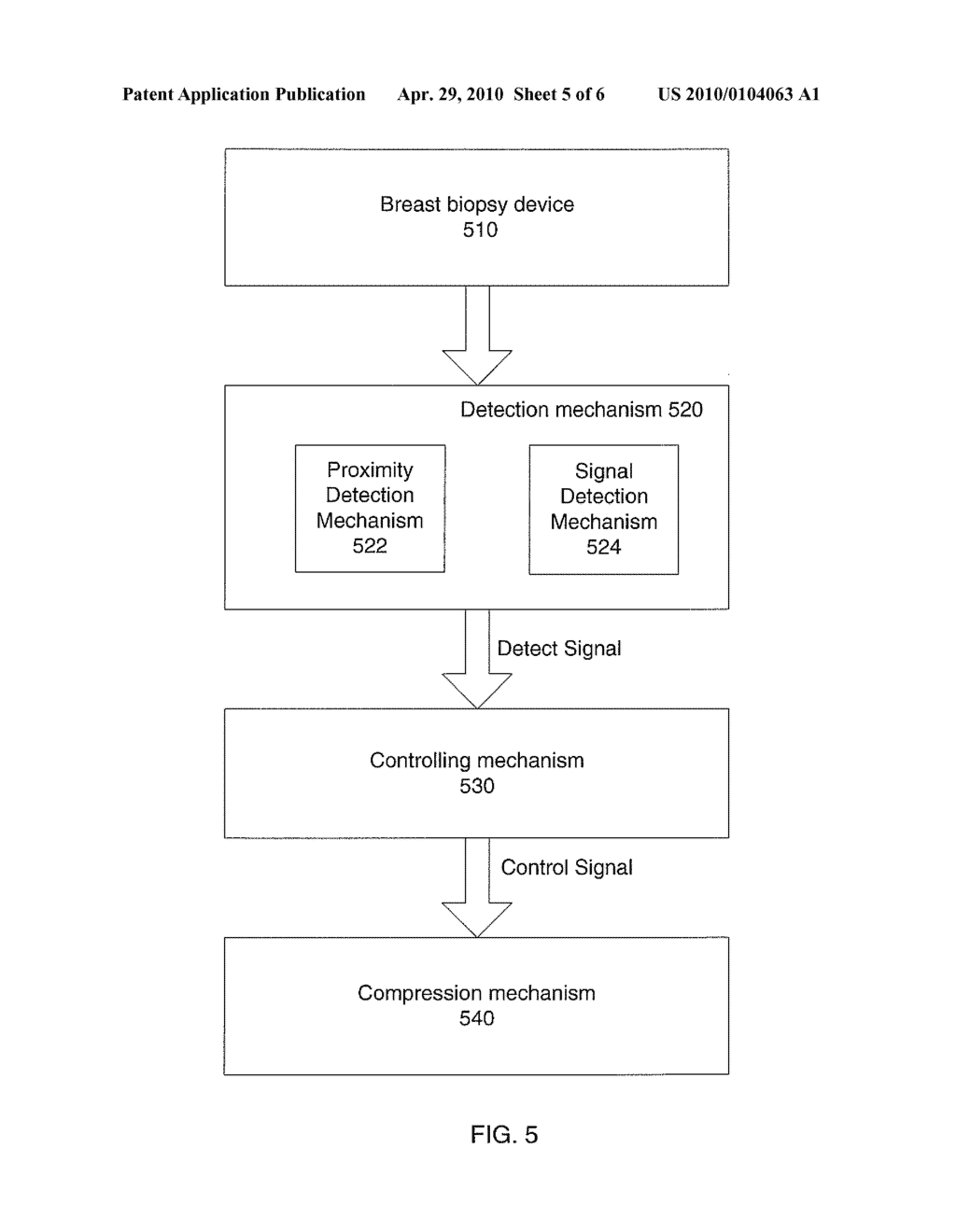 METHOD AND SYSTEM FOR AUTO POSITIONING COMPRESSION MECHANISM IN A MAMMOGRAPHY SYSTEM - diagram, schematic, and image 06