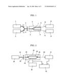 METHOD OF ADJUSTING OPTICAL AXIS OF OPTICAL WAVEGUIDE ELEMENT, AND OPTICAL WAVEGUIDE ELEMENT diagram and image