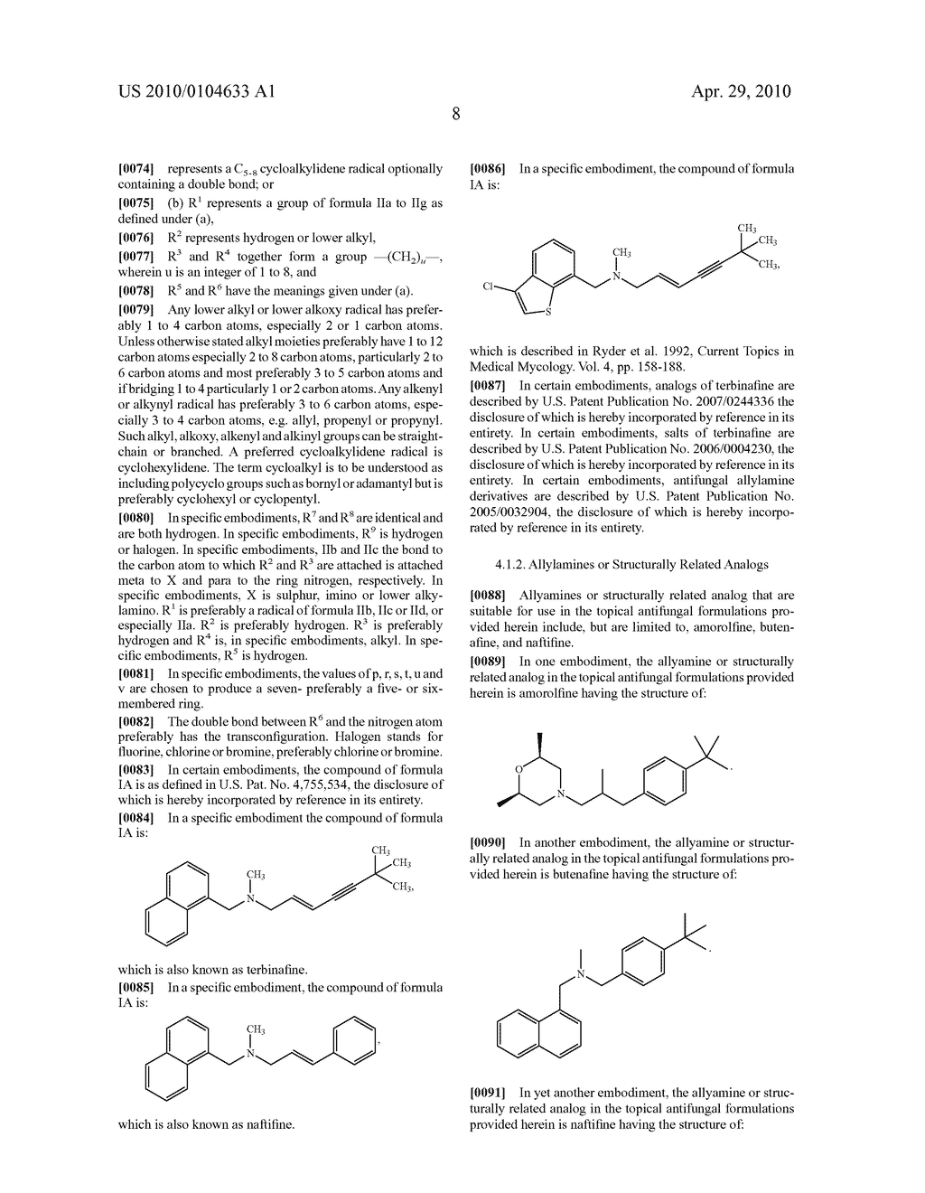 TOPICAL TERBINAFINE FORMULATIONS AND METHODS OF ADMINISTERING SAME FOR THE TREATMENT OF FUNGAL INFECTIONS - diagram, schematic, and image 09