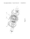 Method for adjusting a wheel axis of rotation of a scraper and actuation mechanism therefor diagram and image