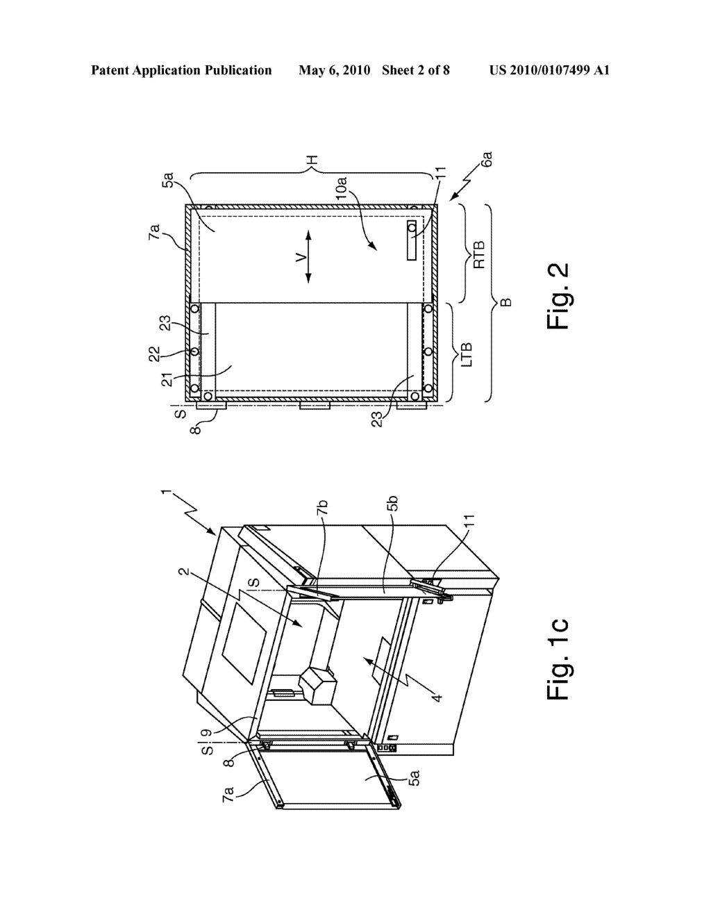 Door configuration with a pivoting door and sliding door function wich can be actuated by a single actuating element - diagram, schematic, and image 03