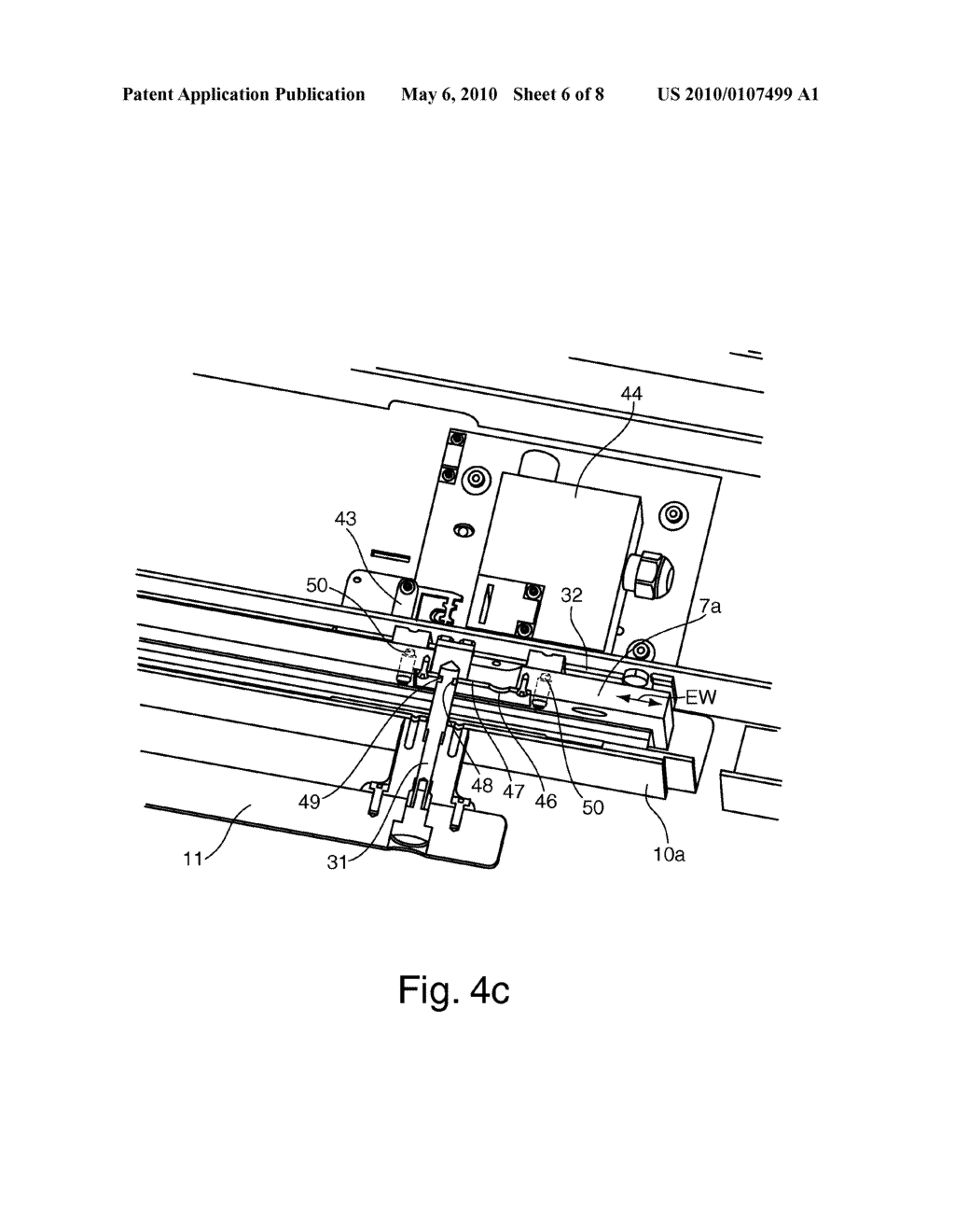 Door configuration with a pivoting door and sliding door function wich can be actuated by a single actuating element - diagram, schematic, and image 07