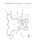 Attachment element for studded plastic sheets diagram and image