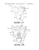 SHEETS OF MATERIAL HAVING A FIRST PRINTED PATTERN ON AN UPPER SURFACE THEREOF AND A SECOND PRINTED PATTERN ON A LOWER SURFACE THEREOF diagram and image