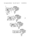 Retractable Hand Lever Actuator which may be locked in a recess diagram and image