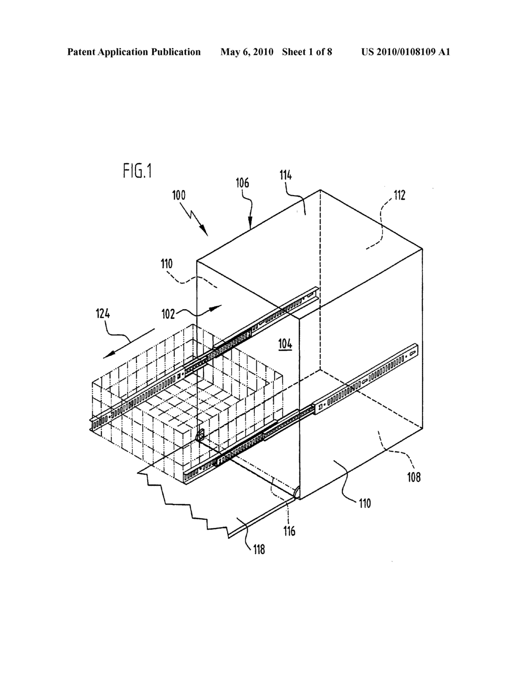 Device incorporating a chamber through which fluid is adapted to flow and the use of a drawer guide in such a device - diagram, schematic, and image 02