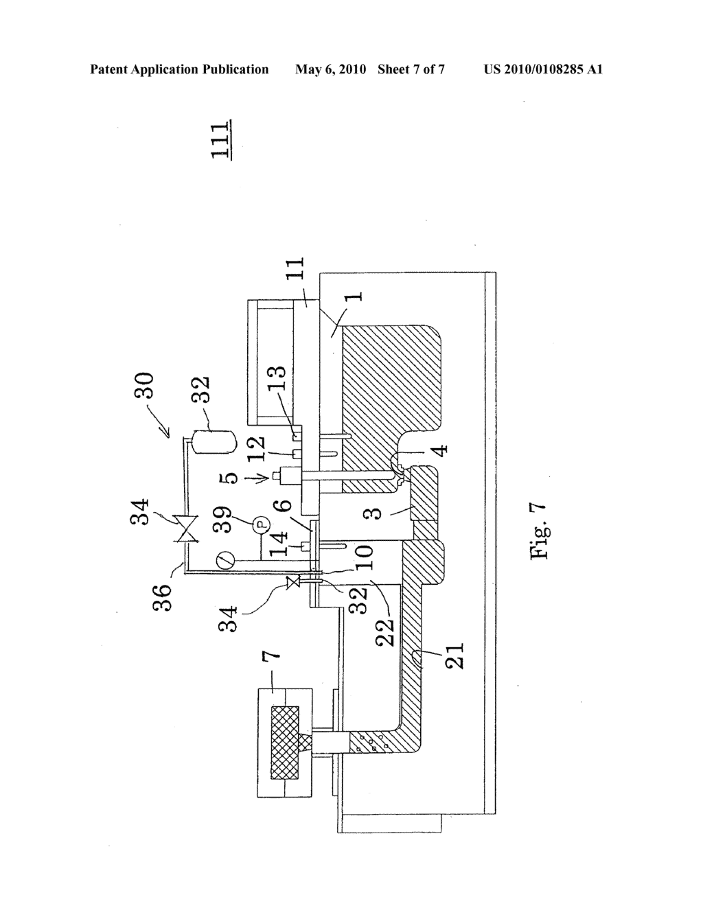 DEVICE FOR LOW-PRESSURE CASTING, A METHOD FOR FILLING INERT GAS IN THE DEVICE, AND METHOD FOR PRODUCING A CAST - diagram, schematic, and image 08