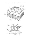 Heat sink system with fin structure diagram and image