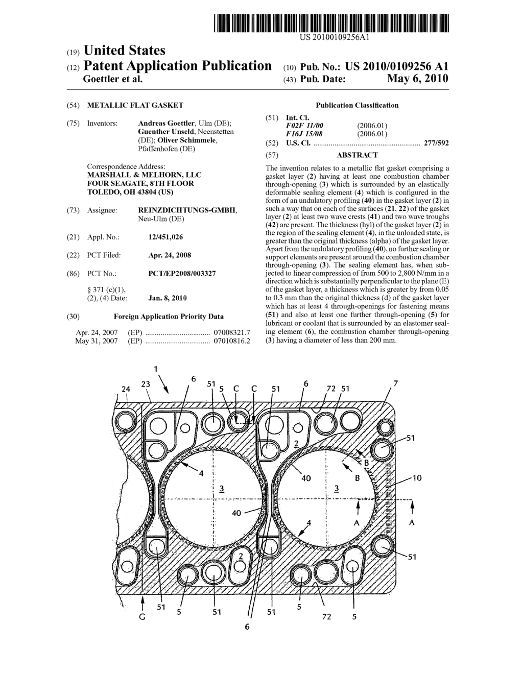 METALLIC FLAT GASKET - diagram, schematic, and image 01
