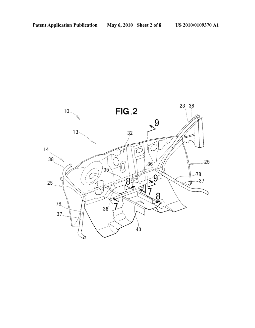 FRONT VEHICLE BODY STRUCTURE - diagram, schematic, and image 03