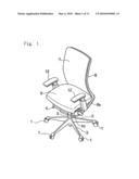 LOCKING DEVICE FOR A MOVABLE MEMBER IN A CHAIR diagram and image