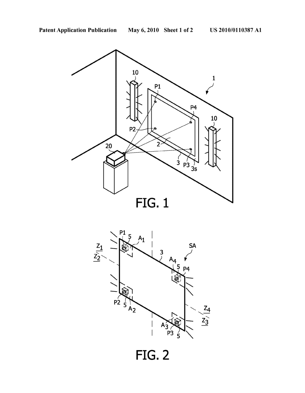 METHOD OF CONTROLLING THE LIGHTING OF A ROOM IN ACCORDANCE WITH AN IMAGE PROJECTED ONTO A PROJECTION SURFACE - diagram, schematic, and image 02