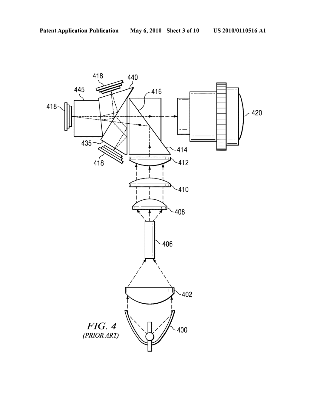 Projection System and Method Including Spatial Light Modulator and Compact Diffractive Optics - diagram, schematic, and image 04