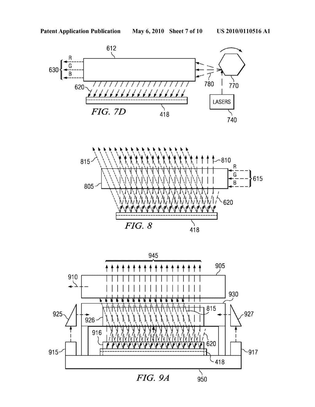 Projection System and Method Including Spatial Light Modulator and Compact Diffractive Optics - diagram, schematic, and image 08
