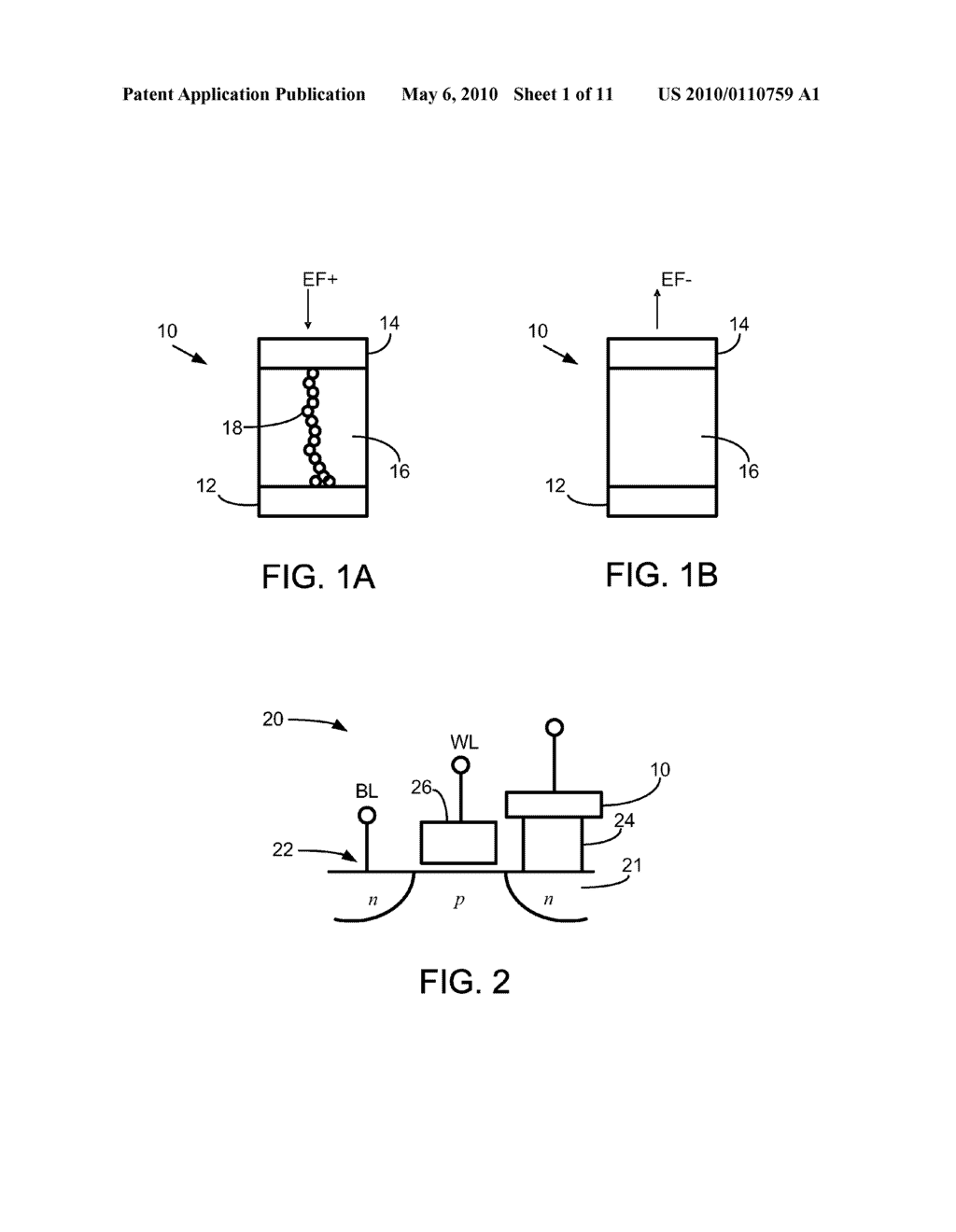 PROGRAMMABLE RESISTIVE MEMORY CELL WITH FILAMENT PLACEMENT STRUCTURE - diagram, schematic, and image 02