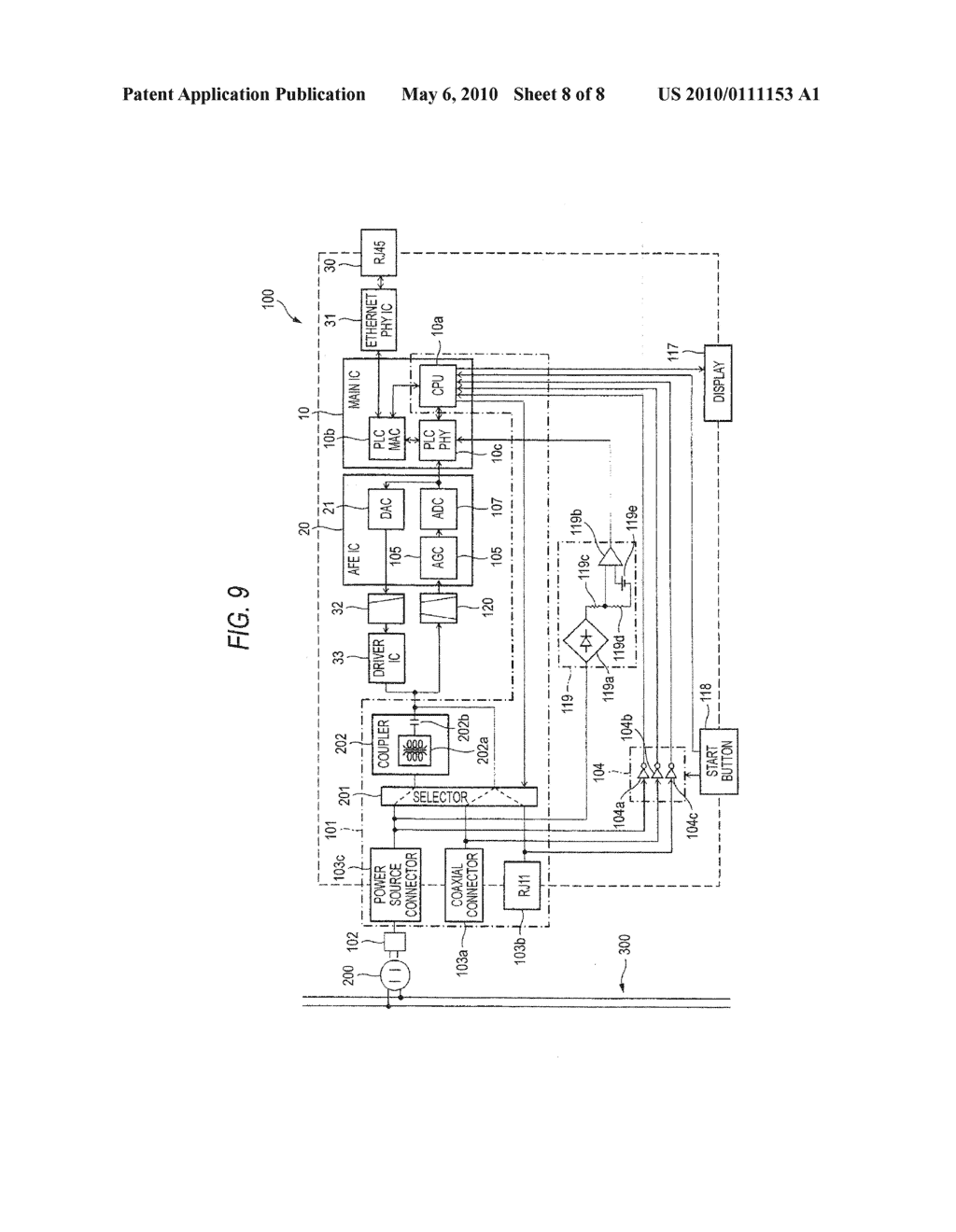 POWER LINE COMMUNICATION APPARATUS AND POWER LINE COMMUNICATION METHOD - diagram, schematic, and image 09