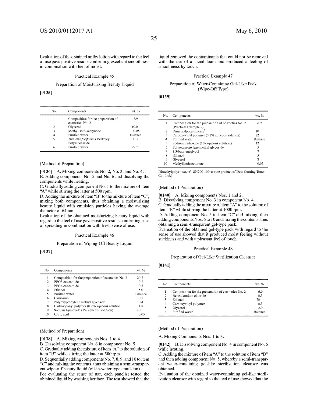 Composition For The Preparation of Cosmetics, Cosmetic, and Method For the Preparation Of Water-Containing Cosmetics - diagram, schematic, and image 26