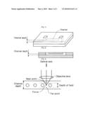 Chip Having Microchannel For Counting Specific Micro Particles Among Floating Micro Particle Mixture By Optical Means And A Method For Counting Micro Particles Using The Same diagram and image