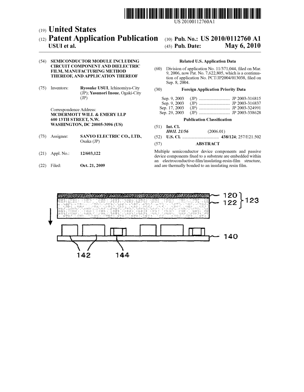 SEMICONDUCTOR MODULE INCLUDING CIRCUIT COMPONENT AND DIELECTRIC FILM, MANUFACTURING METHOD THEREOF, AND APPLICATION THEREOF - diagram, schematic, and image 01