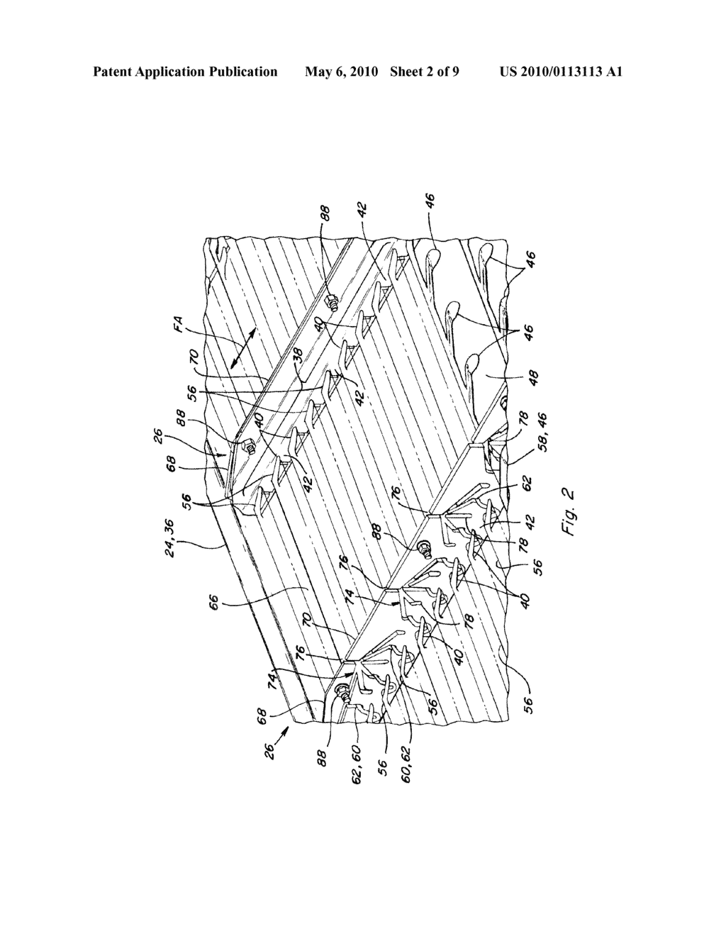 AGRICULTURAL COMBINE GRAIN CLEANING SIEVE WITH ADJUSTABLE SPACING SYSTEM - diagram, schematic, and image 03