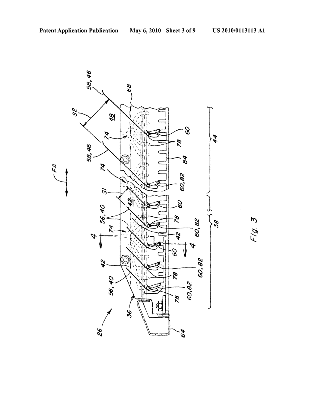 AGRICULTURAL COMBINE GRAIN CLEANING SIEVE WITH ADJUSTABLE SPACING SYSTEM - diagram, schematic, and image 04