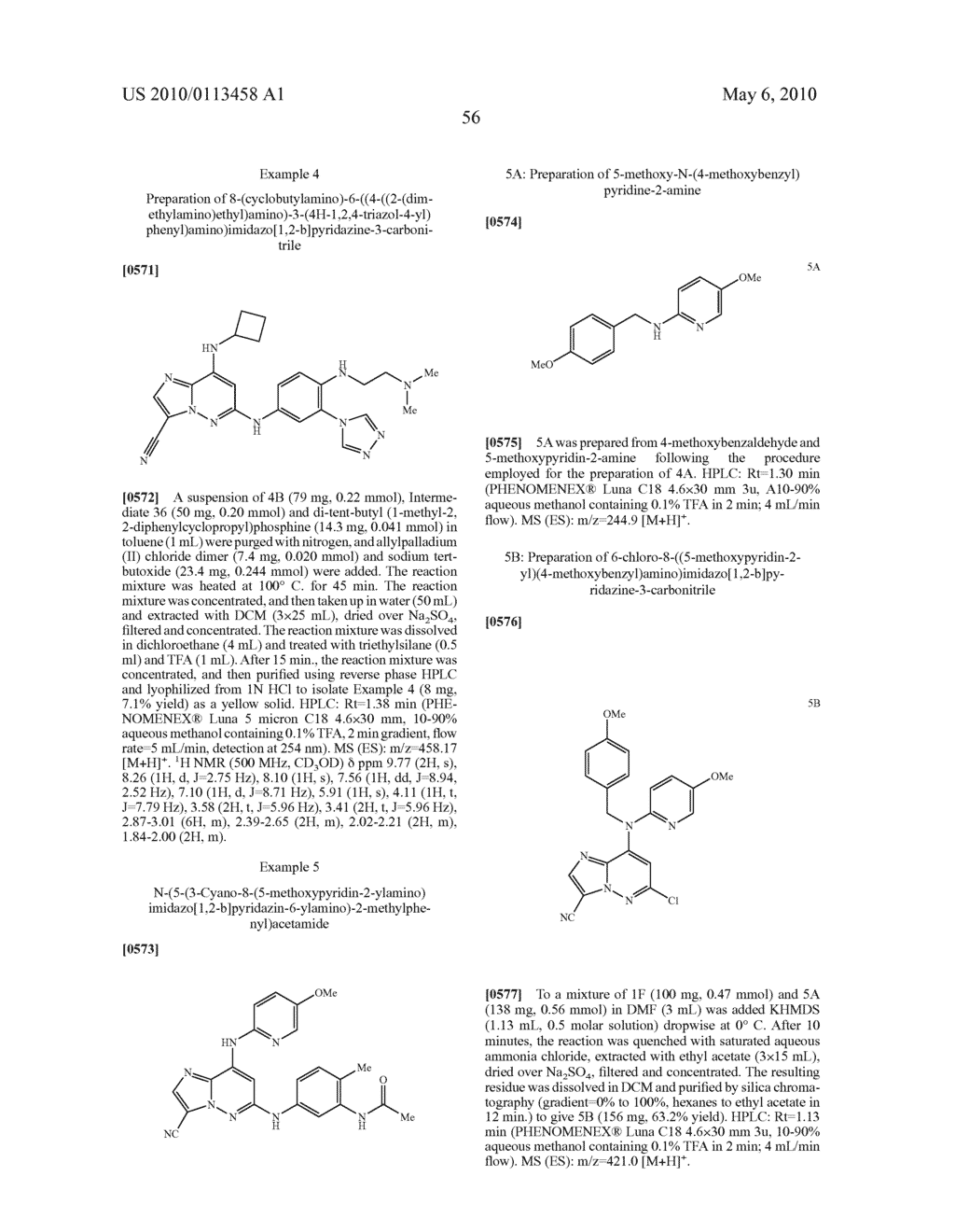 IMIDAZOPYRIDAZINECARBONITRILES USEFUL AS KINASE INHIBITORS - diagram, schematic, and image 57