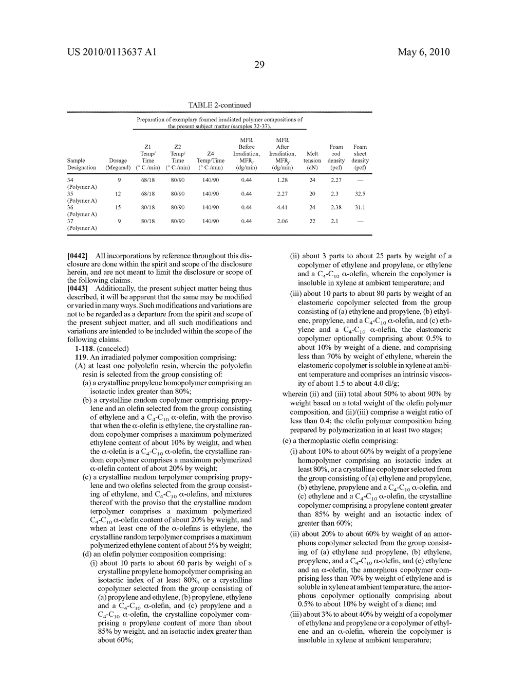 IRRADIATED POLYOLEFIN COMPOSITION COMPRISING A NON-PHENOLIC STABILIZER - diagram, schematic, and image 30