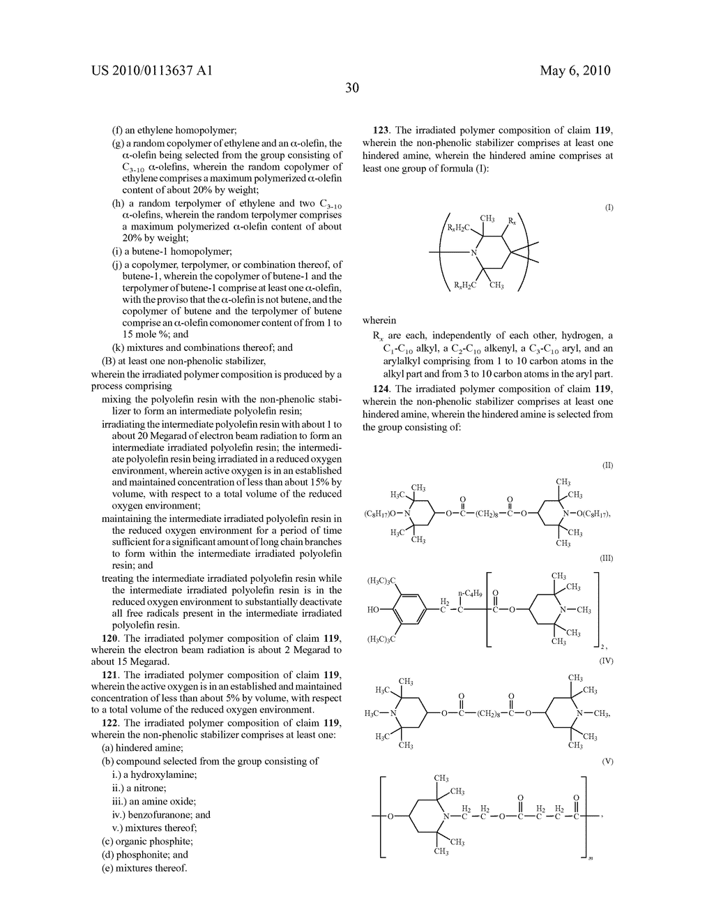 IRRADIATED POLYOLEFIN COMPOSITION COMPRISING A NON-PHENOLIC STABILIZER - diagram, schematic, and image 31