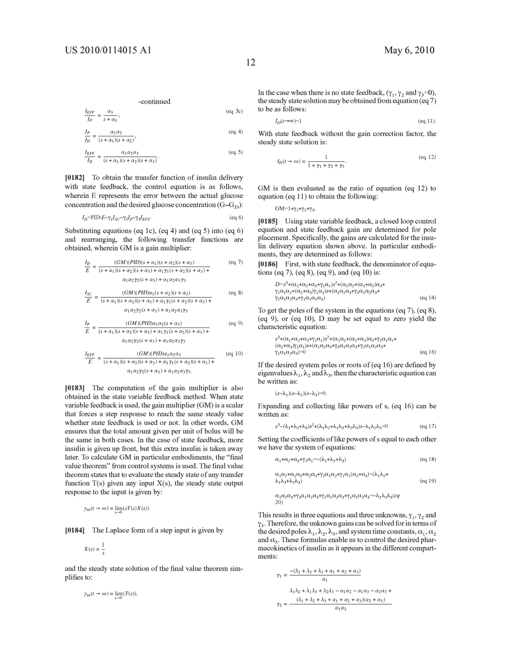 Apparatus and method for controlling insulin infusion with state variable feedback - diagram, schematic, and image 59