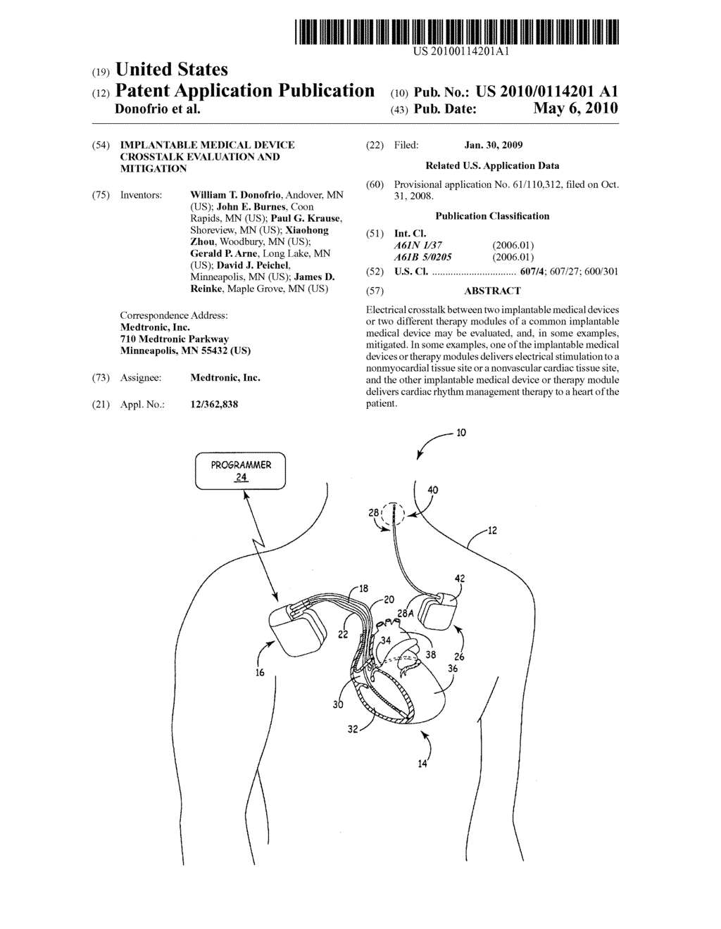 IMPLANTABLE MEDICAL DEVICE CROSSTALK EVALUATION AND MITIGATION - diagram, schematic, and image 01
