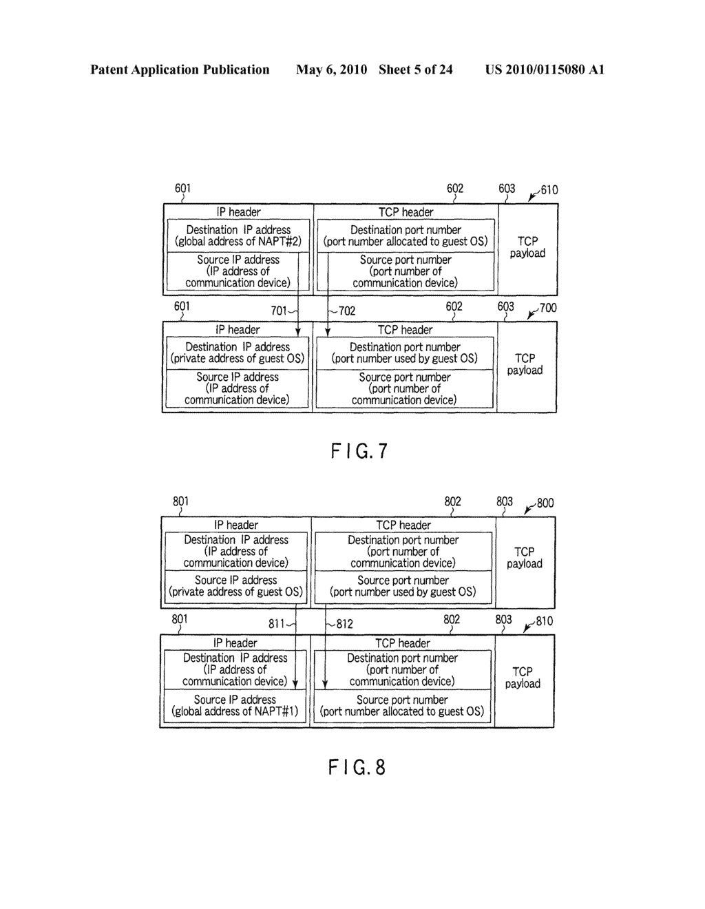 METHOD OF CONTROLLING THE COMMUNICATION BETWEEN A MACHINE USING PRIVATE ADDRESSES AND A COMMUNICATION DEVICE CONNECTED TO A GLOBAL NETWORK - diagram, schematic, and image 06