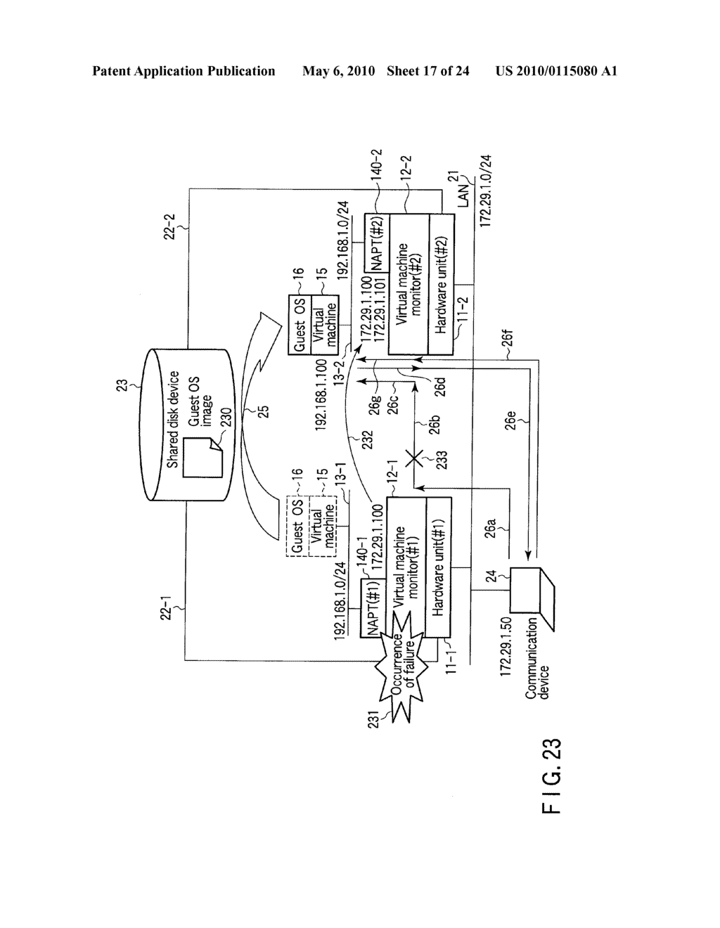 METHOD OF CONTROLLING THE COMMUNICATION BETWEEN A MACHINE USING PRIVATE ADDRESSES AND A COMMUNICATION DEVICE CONNECTED TO A GLOBAL NETWORK - diagram, schematic, and image 18