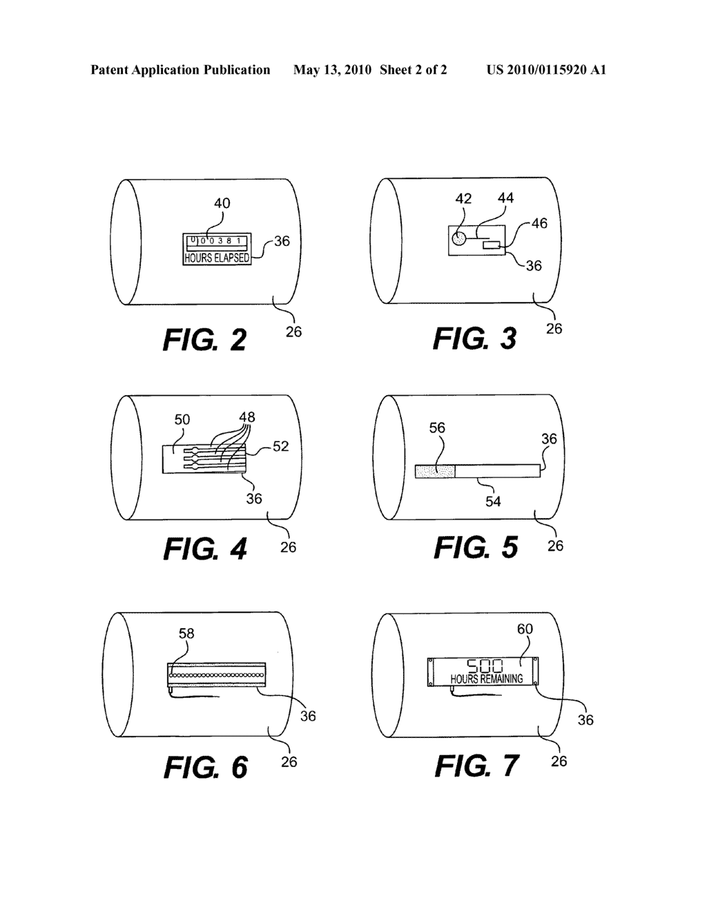 Exhaust component having permanently associated life indicator - diagram, schematic, and image 03