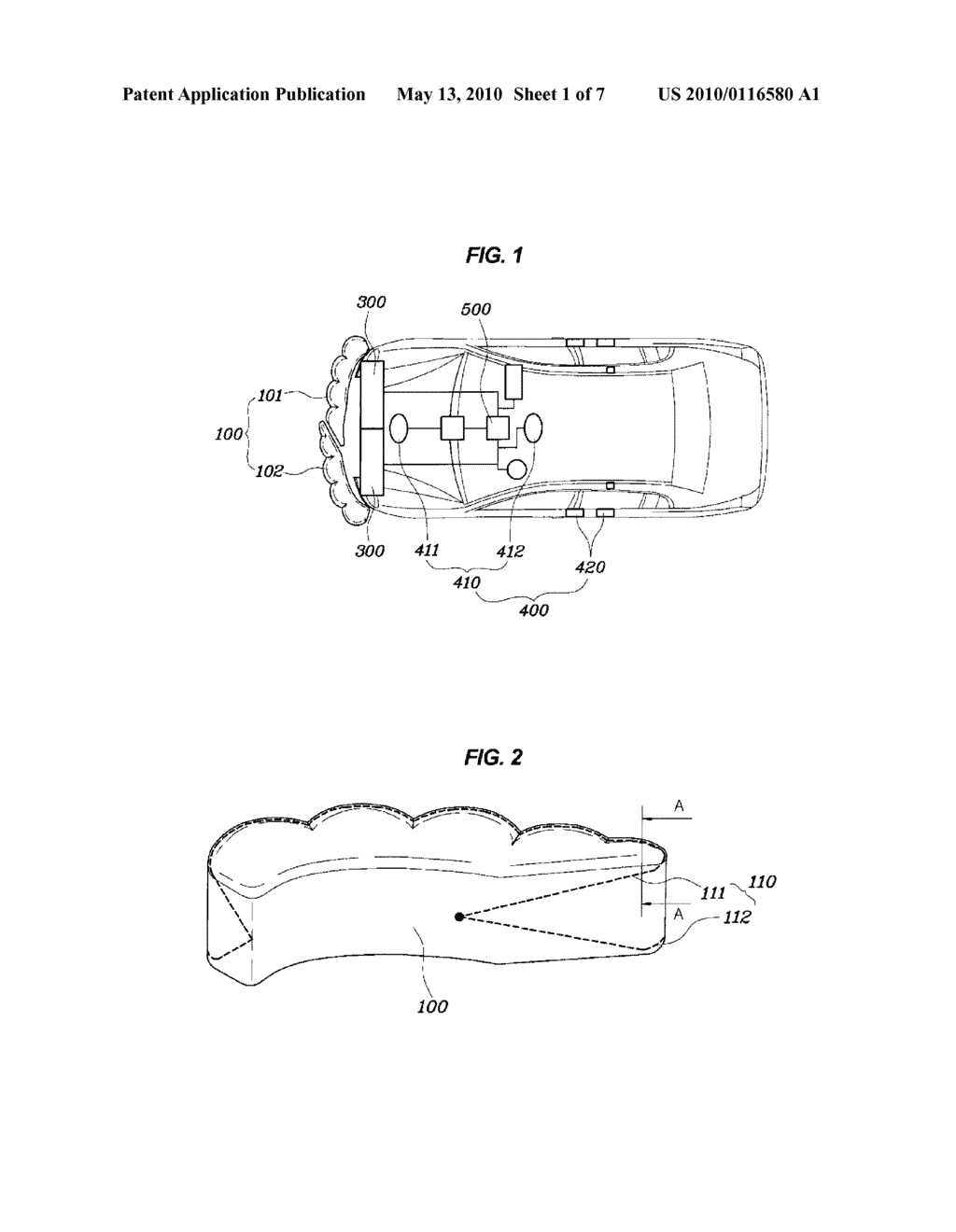 EXTERIOR AIRBAG CUSHION FOR VEHICLE AND DEVICE HAVING THE SAME - diagram, schematic, and image 02