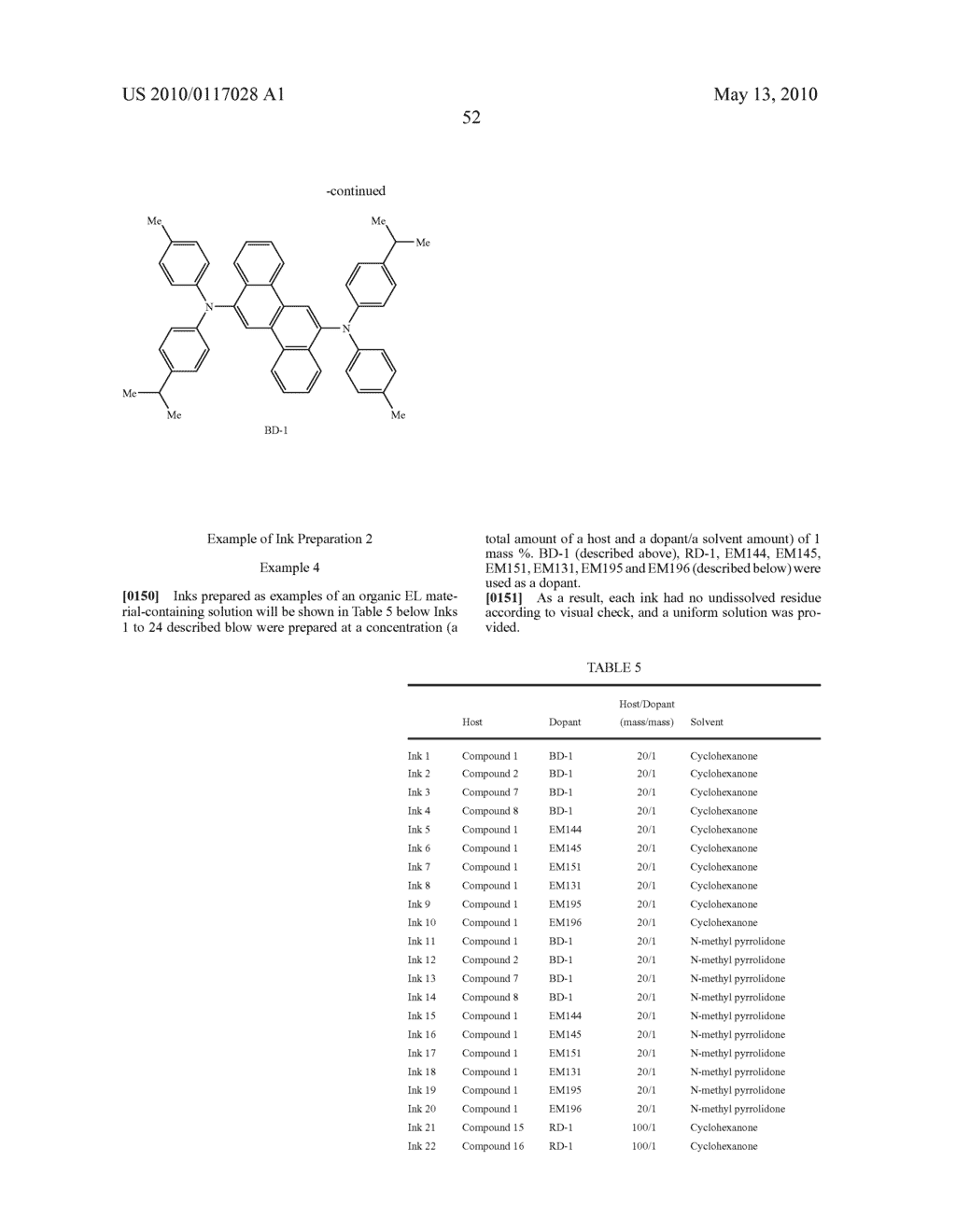 ORGANIC EL MATERIAL-CONTAINING SOLUTION, METHOD FOR FORMING ORGANIC EL THIIN FILM, ORGANIC EL DEVICE COMPRISING ORGANIC EL THIN FILM, AND METHOD FOR MANUFACTURING ORGANIC EL DISPLAY PANEL - diagram, schematic, and image 53