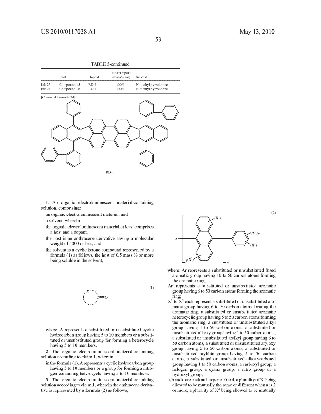 ORGANIC EL MATERIAL-CONTAINING SOLUTION, METHOD FOR FORMING ORGANIC EL THIIN FILM, ORGANIC EL DEVICE COMPRISING ORGANIC EL THIN FILM, AND METHOD FOR MANUFACTURING ORGANIC EL DISPLAY PANEL - diagram, schematic, and image 54