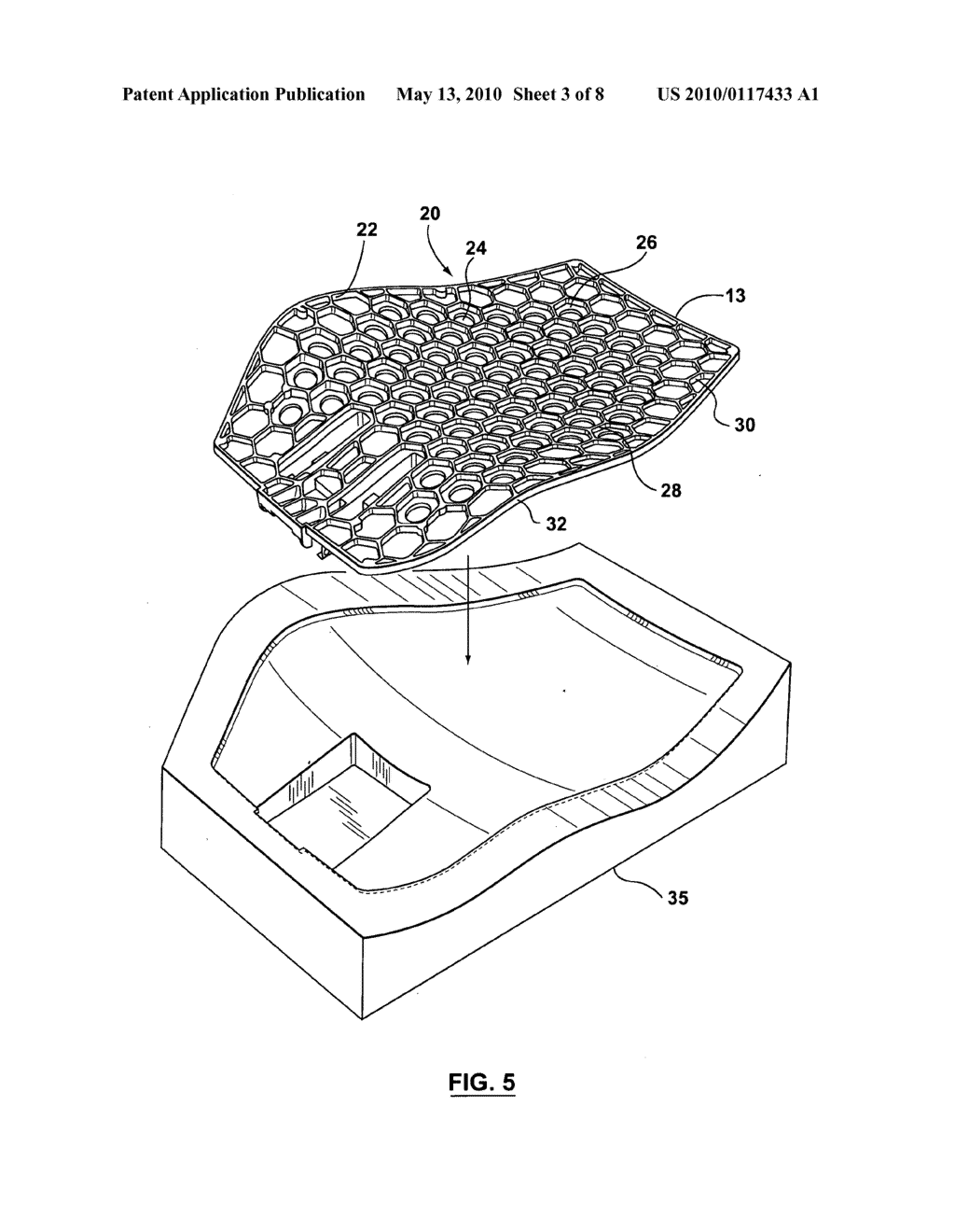 APPARATUS AND METHOD FOR PRODUCING A VENTILATED CHAIR BACKING ASSEMBLY - diagram, schematic, and image 04