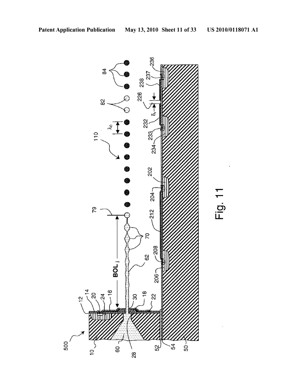 CONTINUOUS INK JET APPARATUS AND METHOD USING A PLURALITY OF BREAK-OFF TIMES - diagram, schematic, and image 12