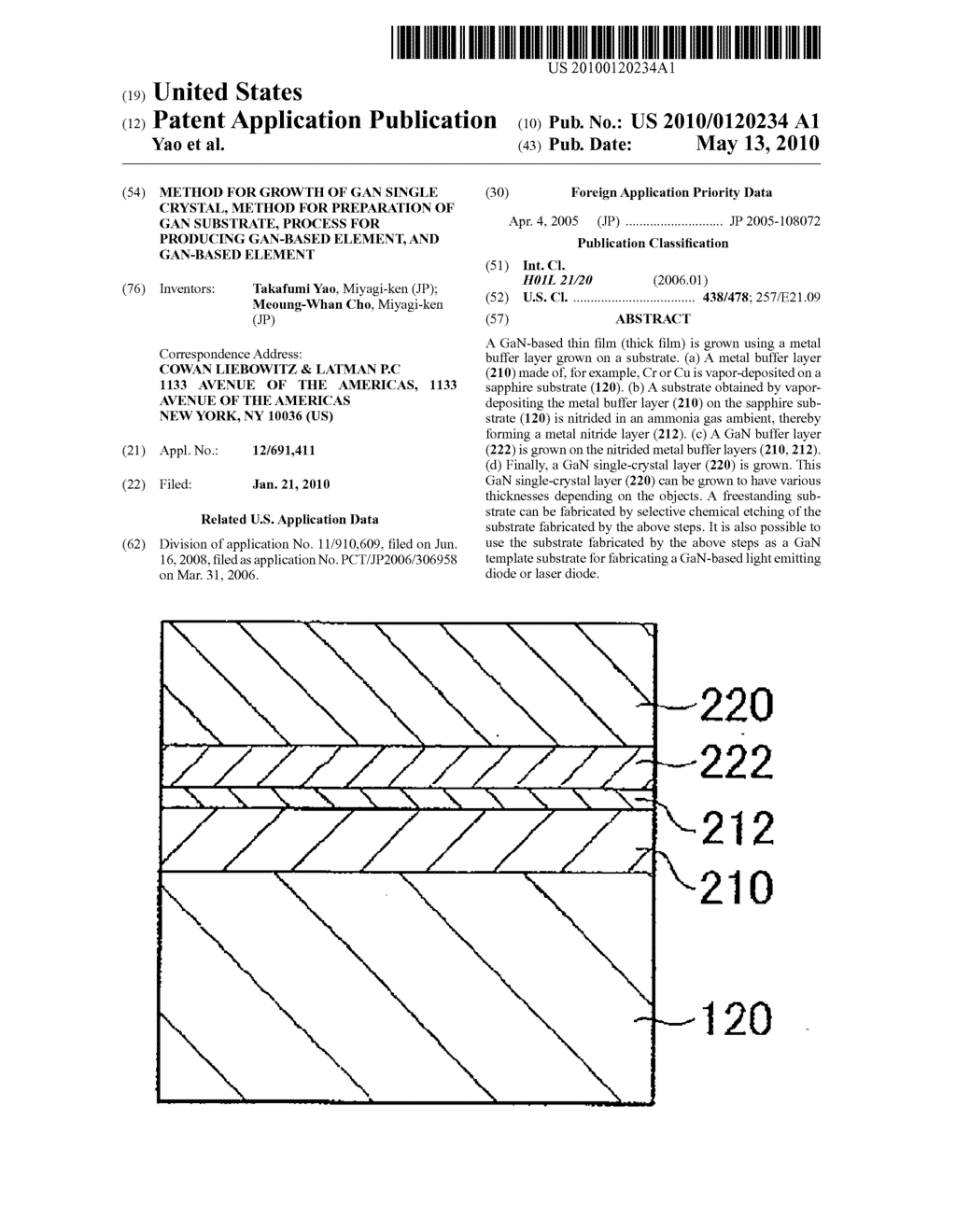 METHOD FOR GROWTH OF GaN SINGLE CRYSTAL, METHOD FOR PREPARATION OF GaN SUBSTRATE, PROCESS FOR PRODUCING GaN-BASED ELEMENT, AND GaN-BASED ELEMENT - diagram, schematic, and image 01