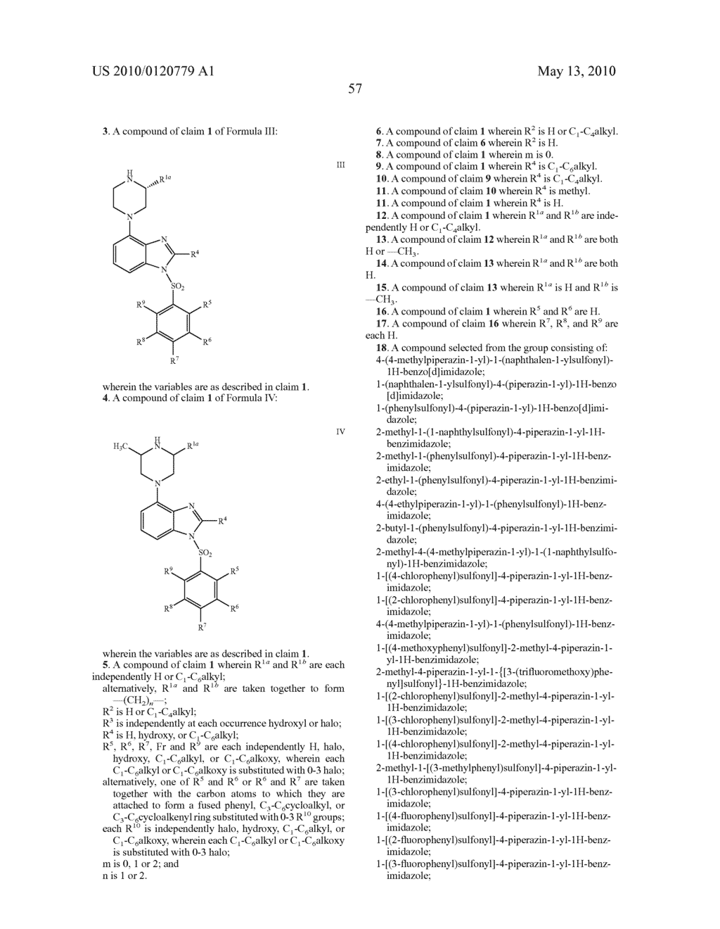 1-(ARYLSULFONYL)-4-(PIPERAZIN-1-YL)-1H-BENZIMIDAZOLES AS 5-HYDROXYTRYPTAMINE-6 LIGANDS - diagram, schematic, and image 58