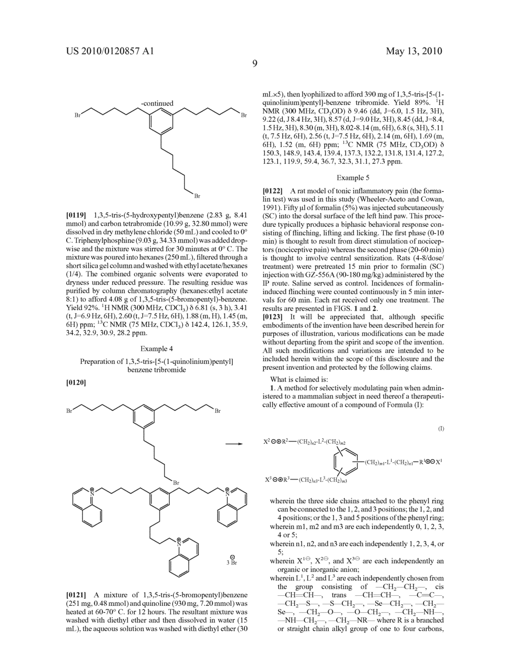 USE OF TRIS-QUATERNARY AMMONIUM SALTS AS PAIN MODULATING AGENTS - diagram, schematic, and image 12