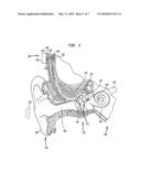 BONE CONDUCTION DEVICES GENERATING TANGENTIALLY-DIRECTED MECHANICAL FORCE USING A ROTATIONALLY MOVING MASS diagram and image