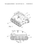 POOL CLEANING VEHICLE WITH ENDLESS LOOP TRACK diagram and image