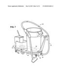 PORTABLE CLEANING ASSEMBLY WITH VACUUM UNIT DISPOSED WITHIN CAVITY OF WASTE CONTAINER diagram and image