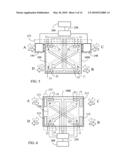 Double flow-circuit heat exchange device for periodic positive and reverse directional pumping diagram and image