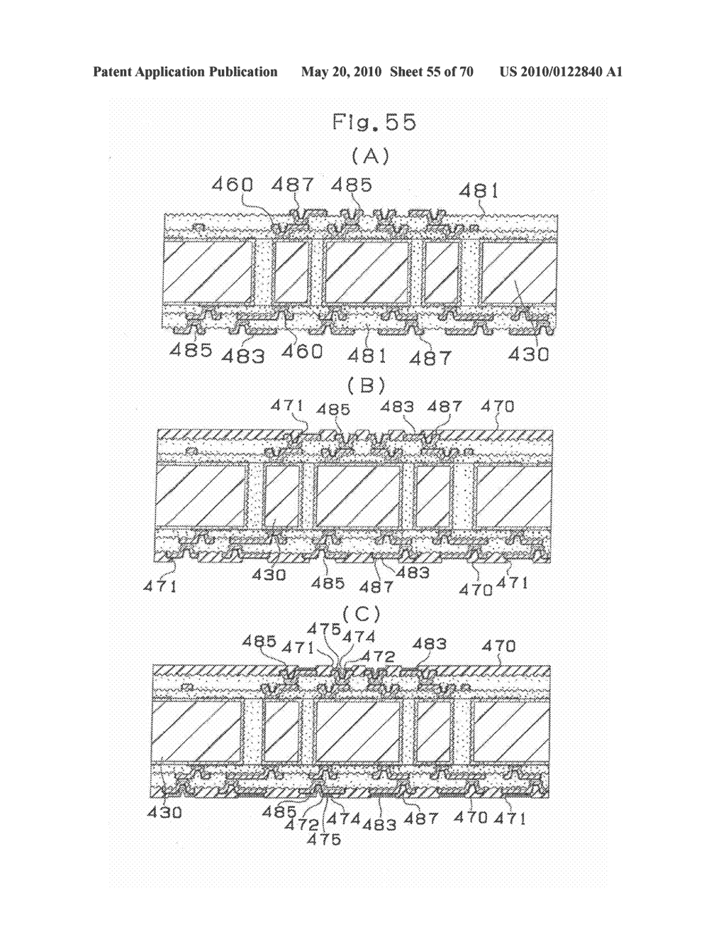 MULTI-LAYER PRINTED CIRCUIT BOARD AND METHOD OF MANUFACTURING MULTILAYER PRINTED CIRCUIT BOARD - diagram, schematic, and image 56